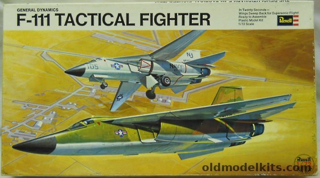 Revell 1/72 F-111B or F-111A TFX Tactical Fighter Prototype Japan Issue, H208-400 plastic model kit